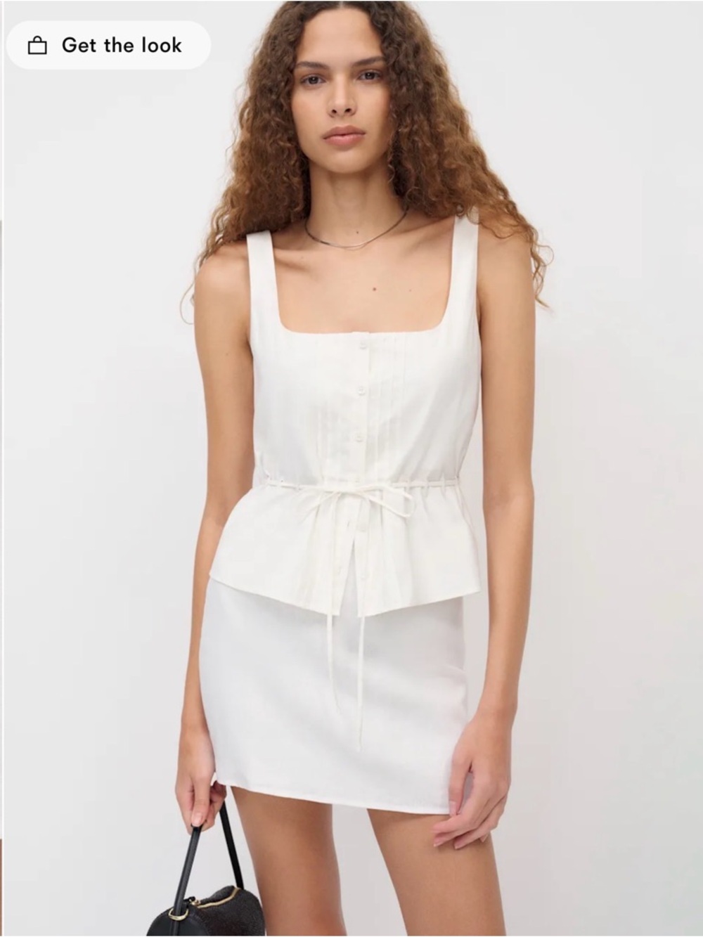 Reformation Veranda Linen Skirt Ivory - Size 2